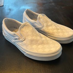 White Checkered vans